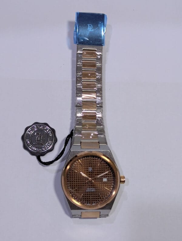 De Lawrence Watch | Brown Dial With Rose Two Tone DLQ-176GD