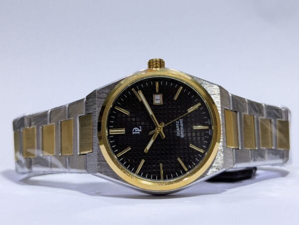 DL De Lawrence Watch | Black Dial With Golden Two Tone