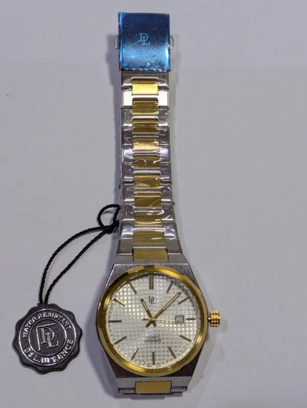 DL De Lawrence Watch | White dail with golden two tone