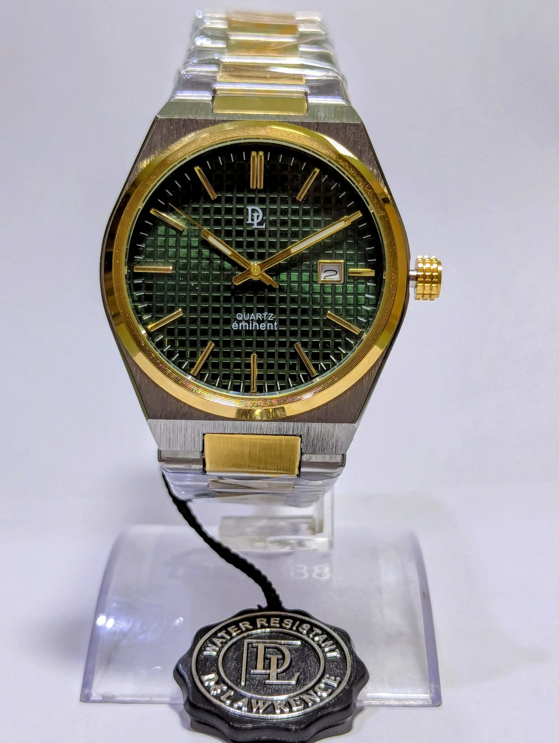 DL De Lawrence Watch | Green Dial With Golden Two Tone