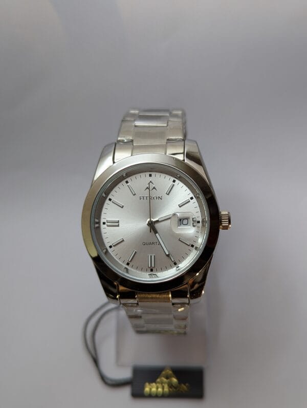 Fitron Men’s Watch | Silver Body With White Dial