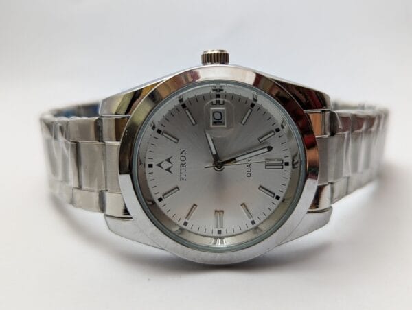 Fitron Men’s Watch | Silver Body With White Dial